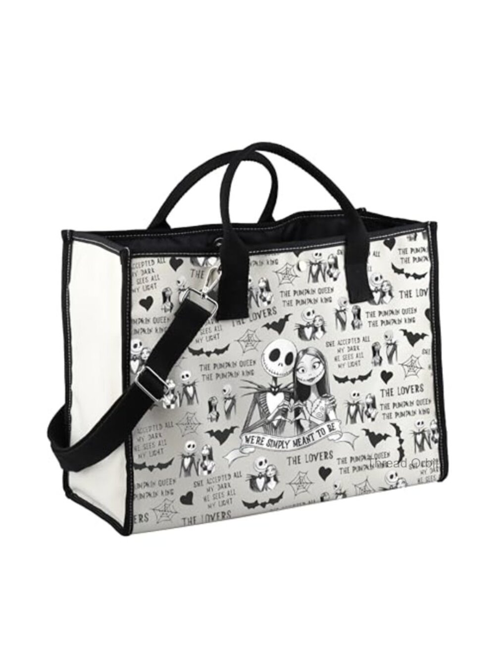 Canvas Tote Bag Nightmare Before Christmas Sally Jack Crossbody Shoulder